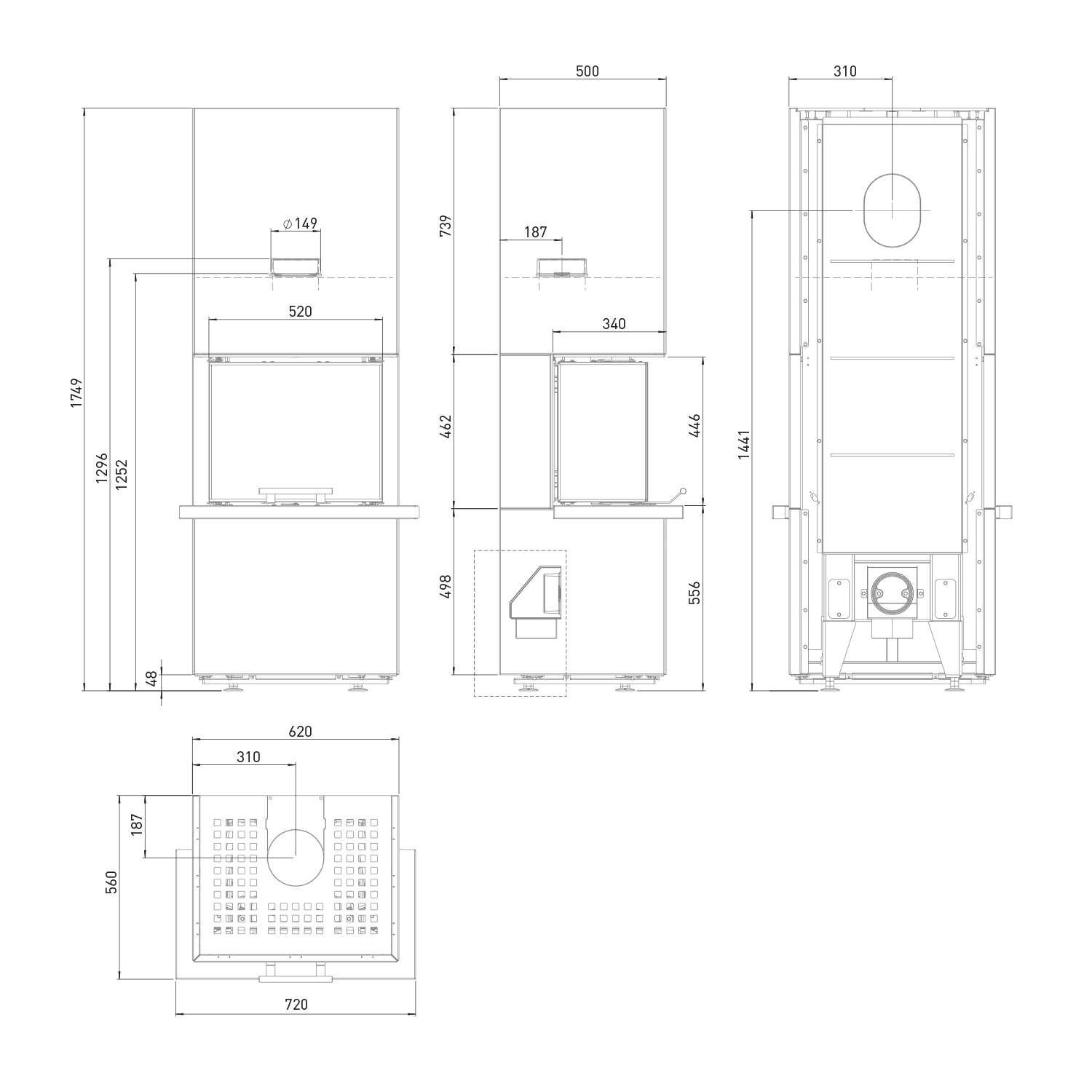 Olsberg Osorno S Kaminofen Stahl Schwarz + 1 m³ Kaminholz gratis