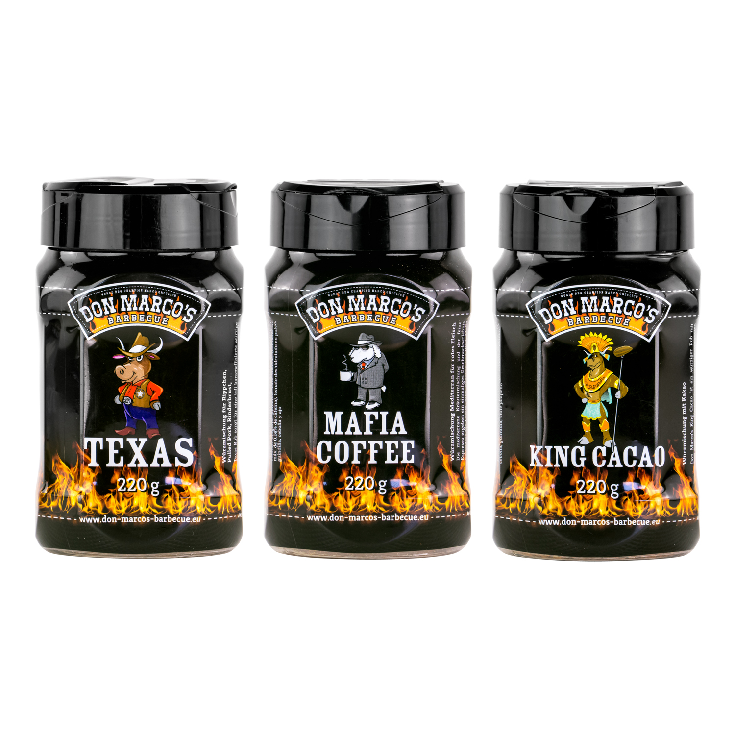 Don Marco´s Rub-Set: Texas Style, Mafia Coffee & King Cacao