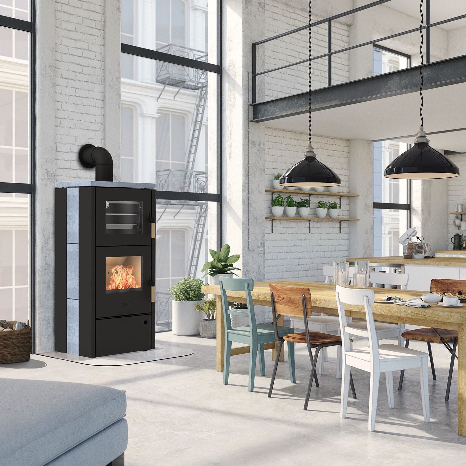 Fireplace Elite Inda Kaminofen Speckstein