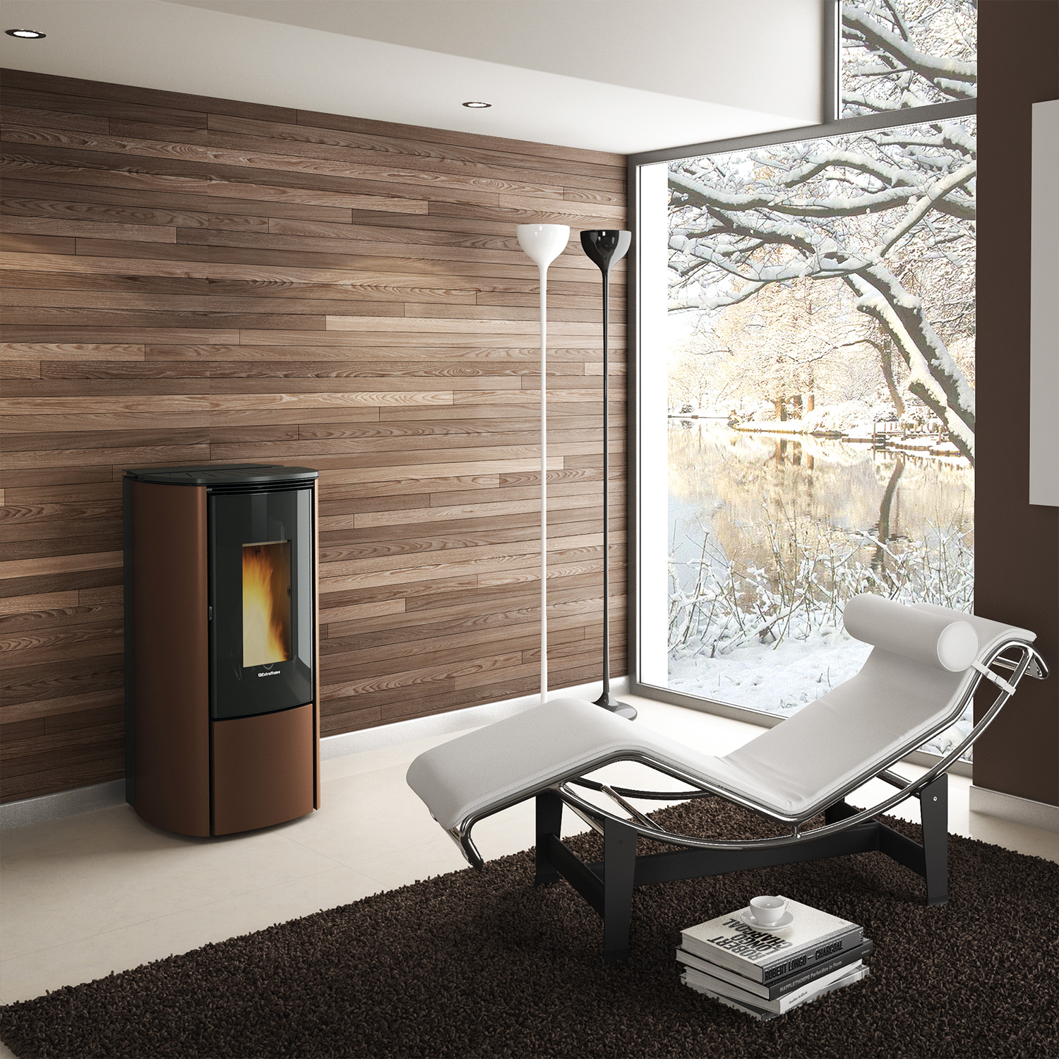 Extraflame Evolution Line Katia 9 Pelletofen Stahl Bronze