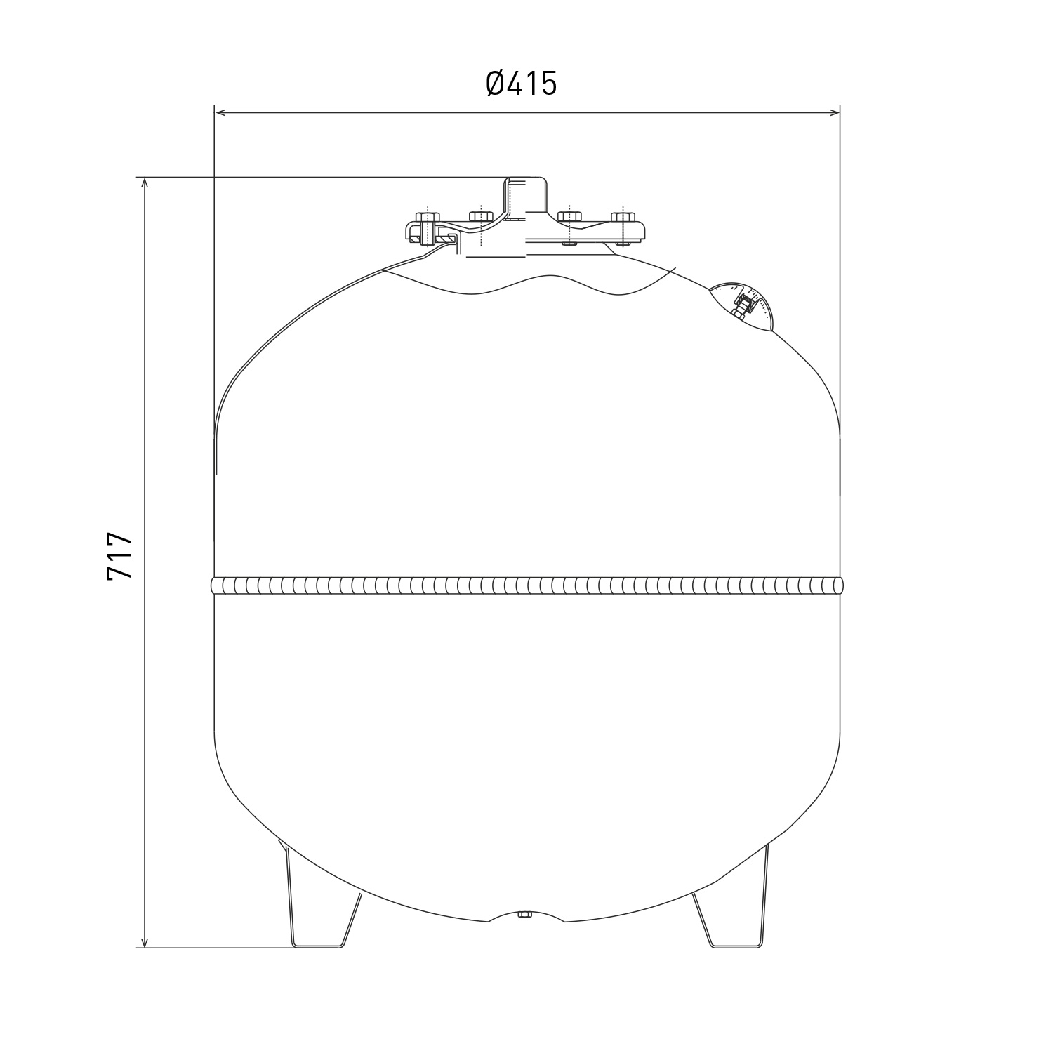 Ausdehnungsgefäß für Heizung 80 Liter