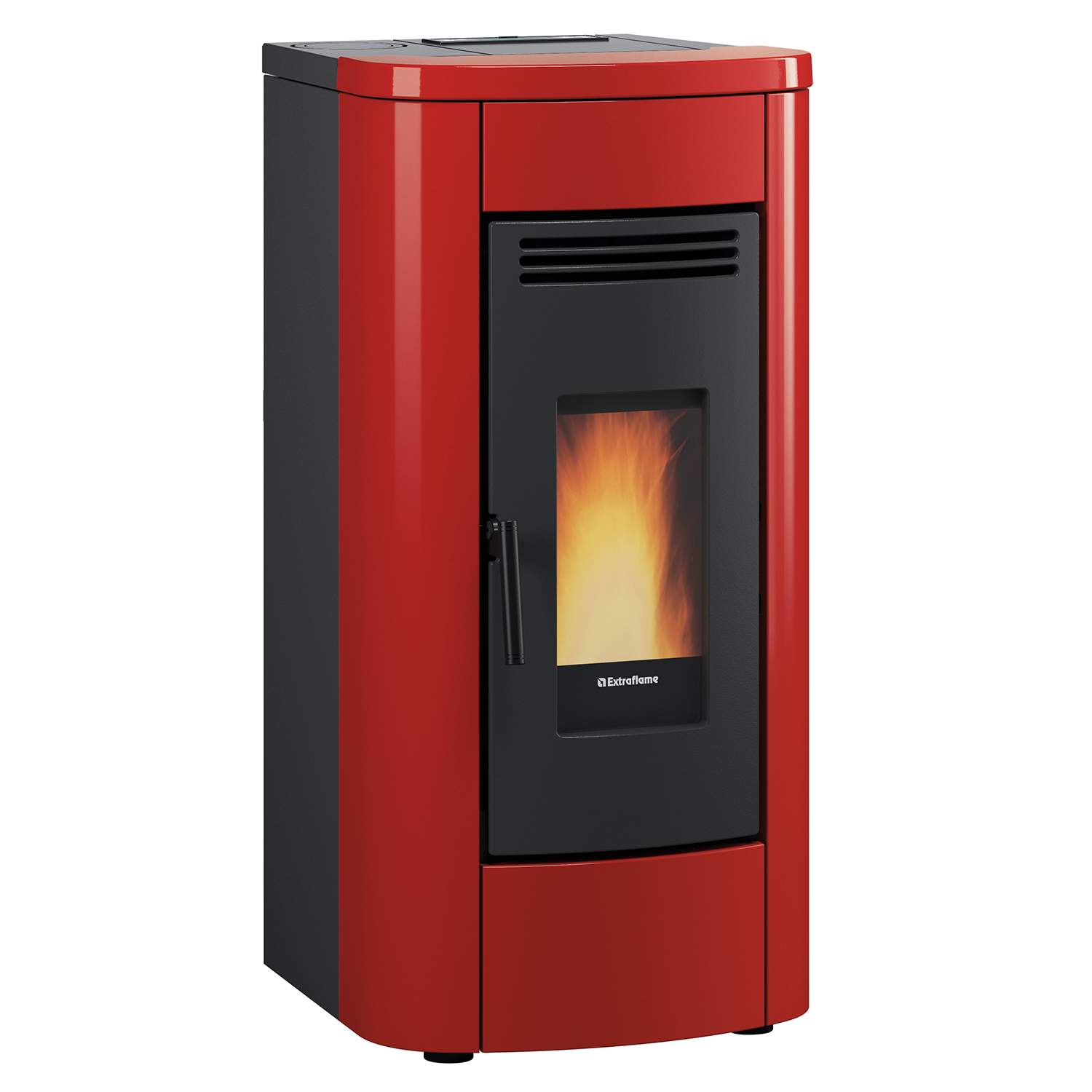 Extraflame Klaudia Plus Pelletofen Stahl Bordeaux + 450 kg Pellets gratis