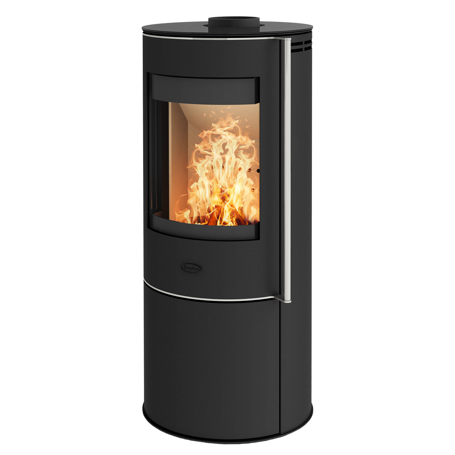 Fireplace Elite Toronto Kaminofen Stahl Schwarz mit Abdeckplatte Glas