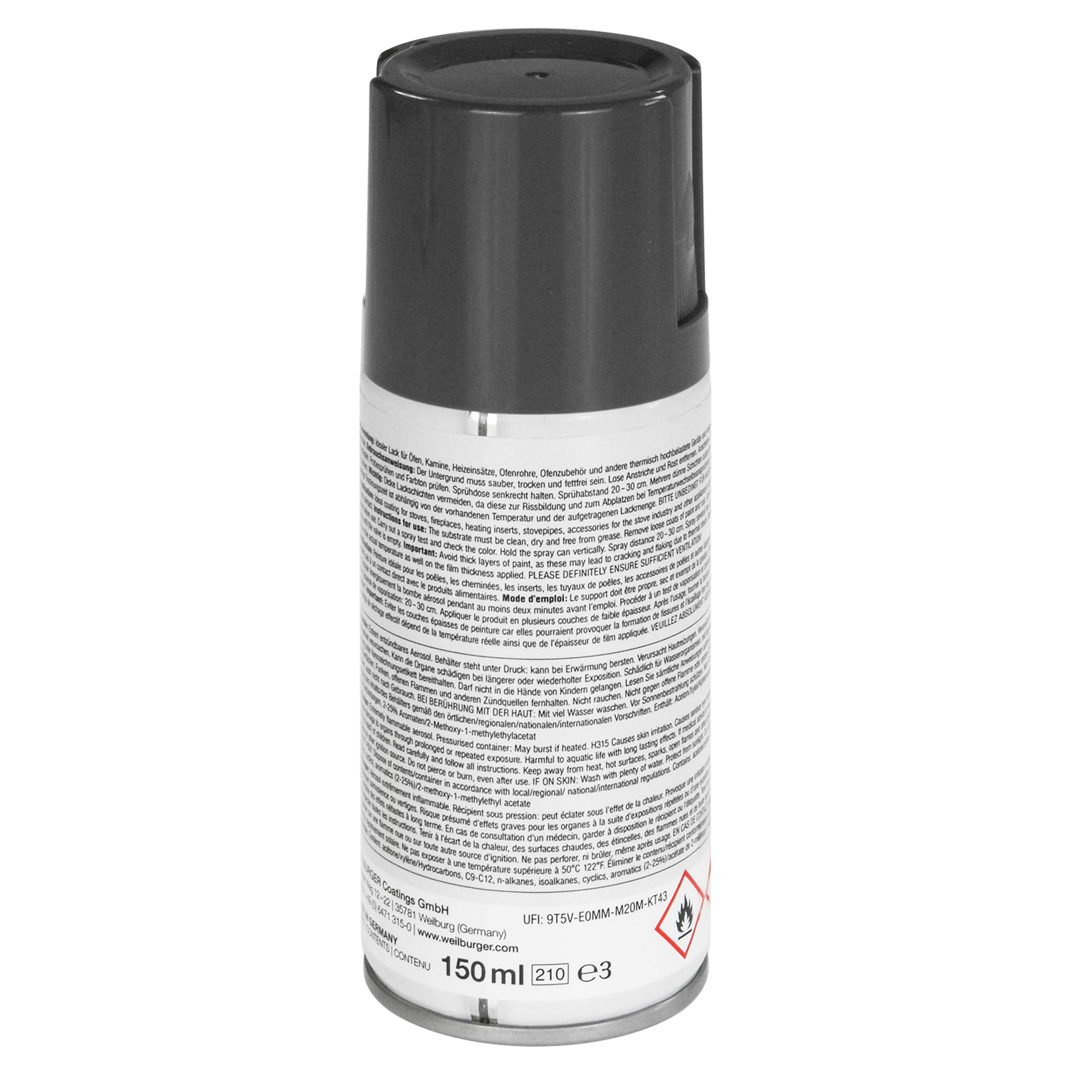 raik Ofen-Spray Spraydose 150 ml Senotherm Gussgrau