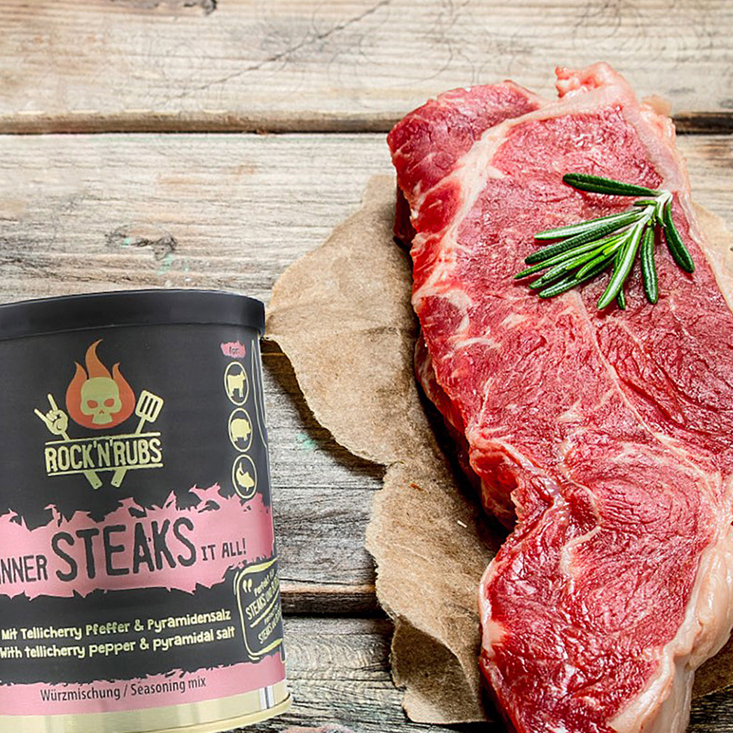 Rock'n'Rubs Gold Line The Winner steaks it all 140 g