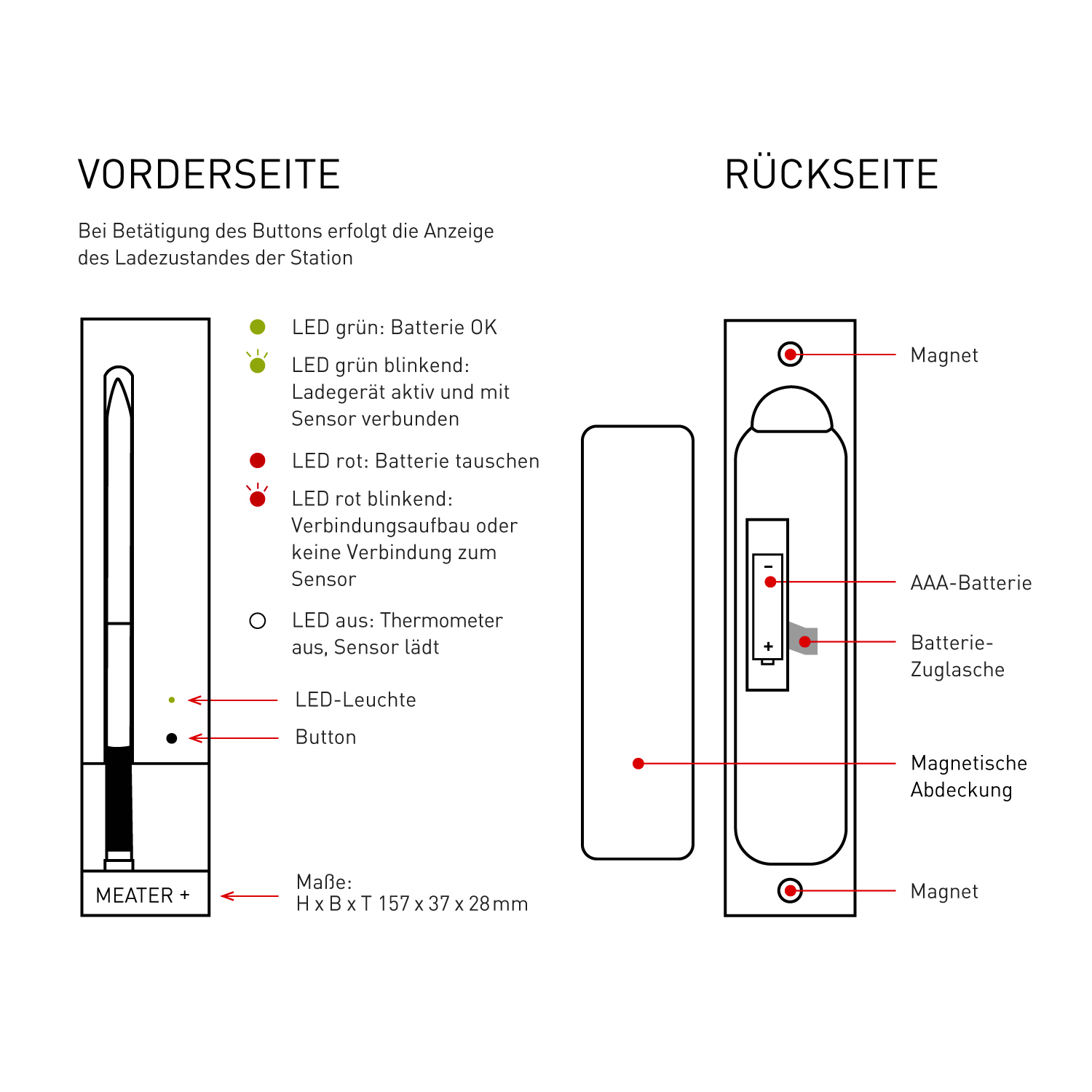 MEATER+ Kabelloses Fleischthermometer mit 50 m Reichweite