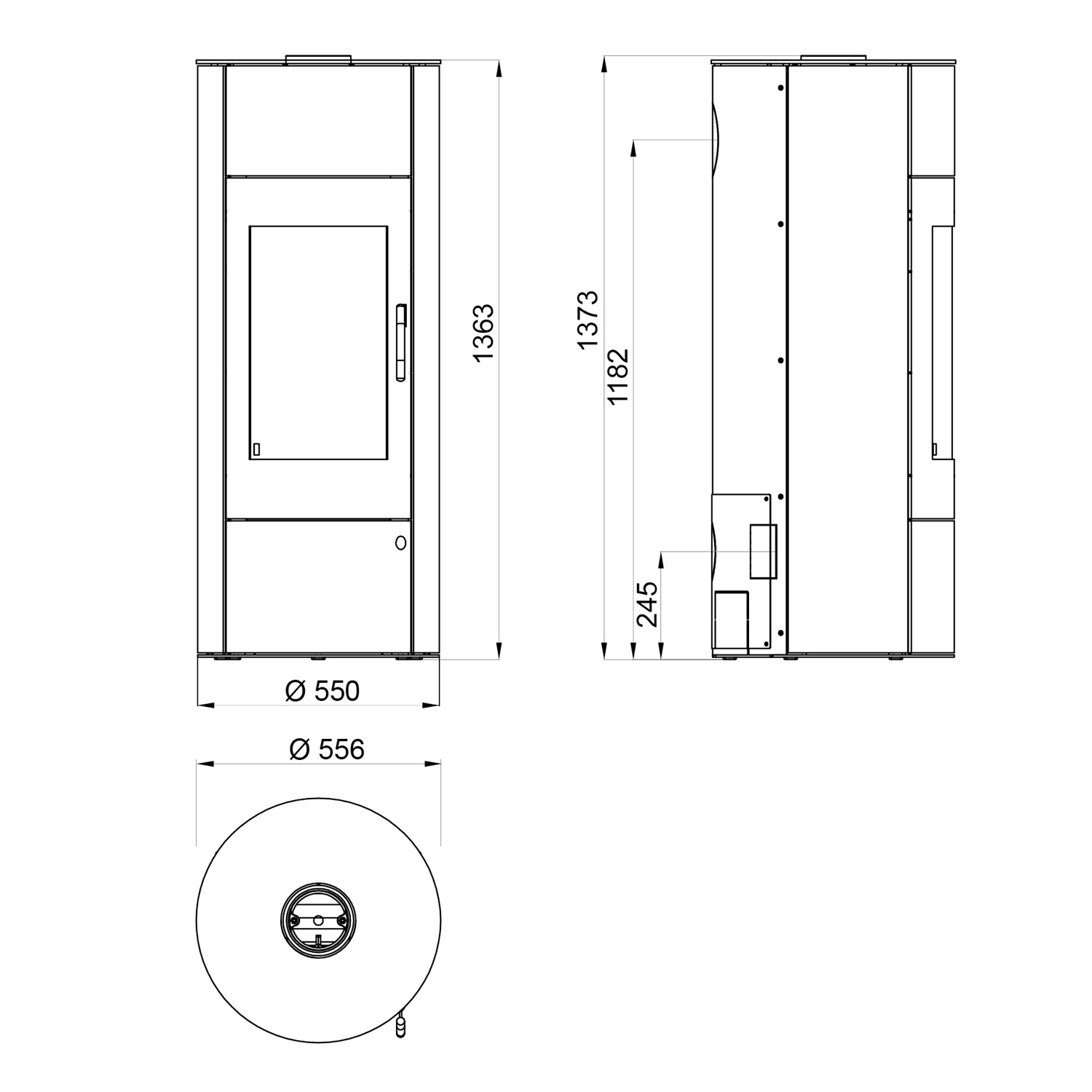 Königshütte Taurus Aqua Wasserführender Kaminofen Stahl Schwarz