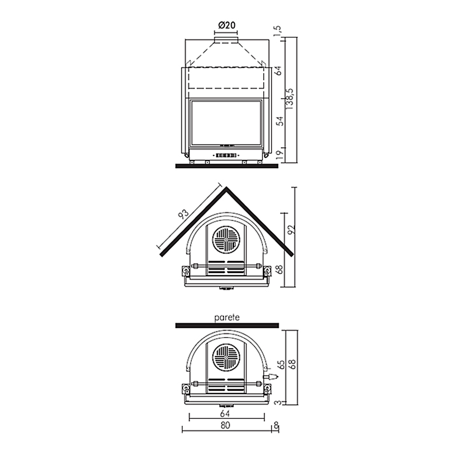 Kamineinsatz wasserführend Edilkamin Aquatondo 22 Flat CS PLUS