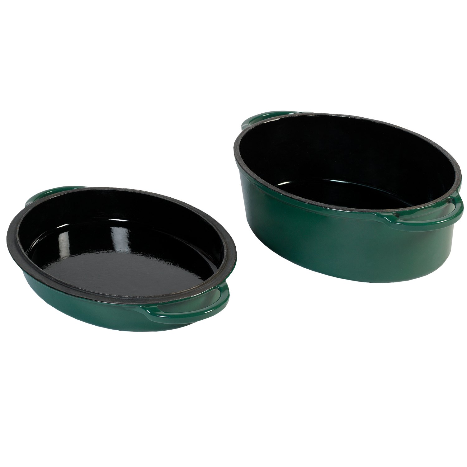 Big Green Egg Bräter Dutch Oven oval emailliert grün 5,2 l