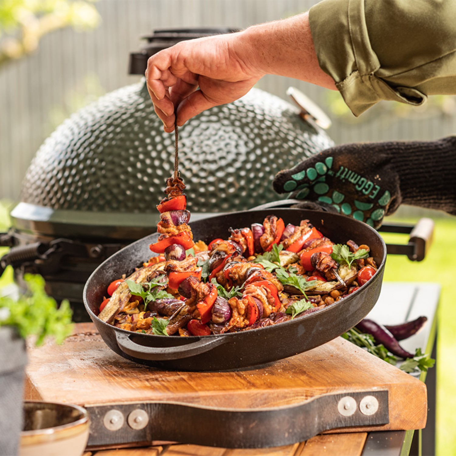 Big Green Egg Gusseisenpfanne für 2XLarge, XLarge und Large