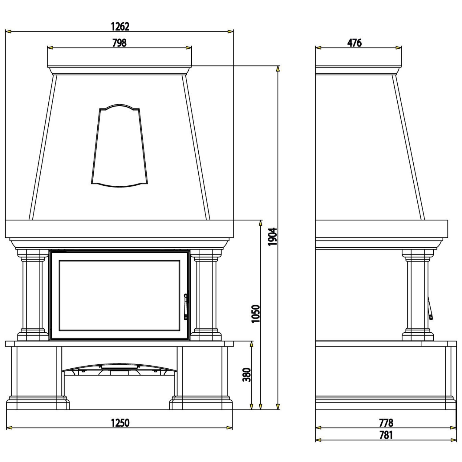 Haas+Sohn Genf III Kaminbausatz Ruivina