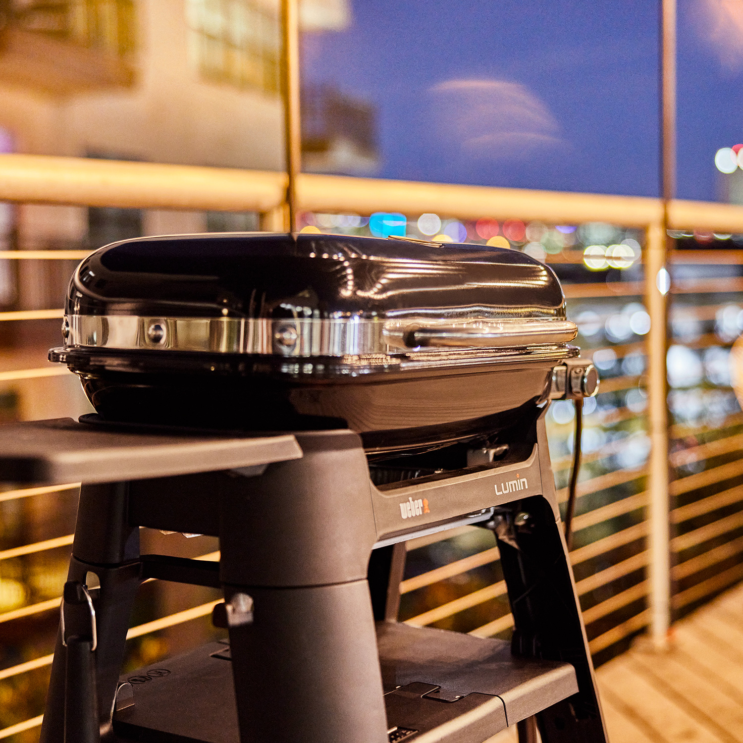 Weber Lumin Compact Stand Elektrogrill Schwarz