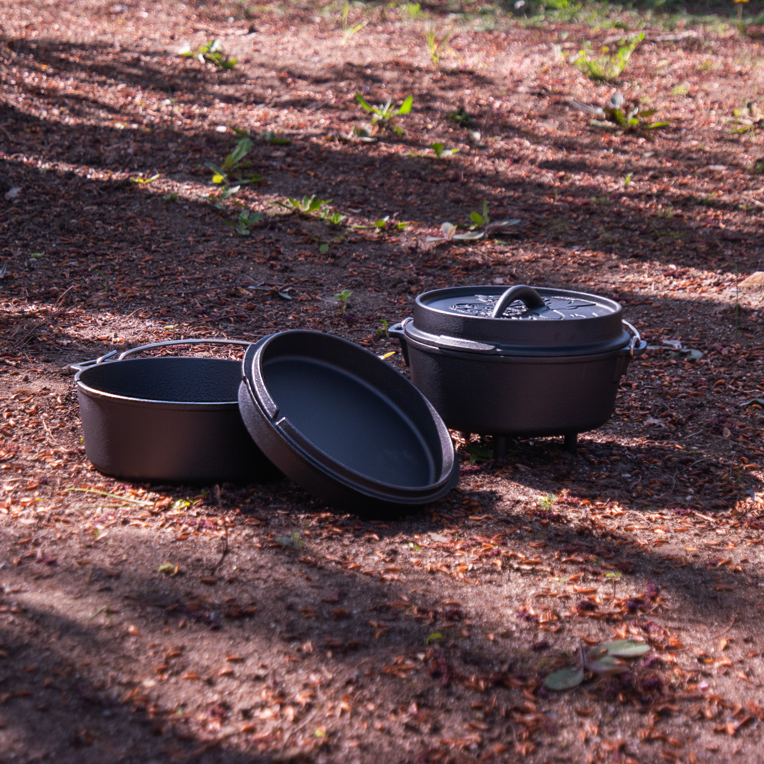 FEUERGOTT Dutch Oven 1,5 l mit Füßen