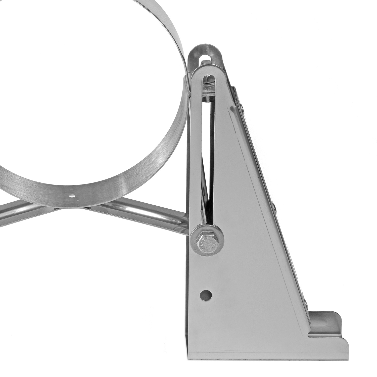 Opsinox Edelstahlschornstein 250mm Wandhalter starke Ausführung SSL2