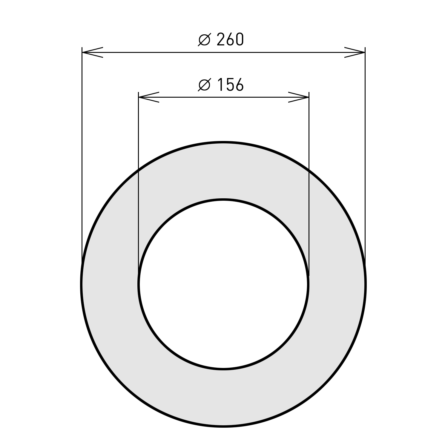 Raik Rauchrohr / Ofenrohr 150mm - Wandrosette schwarz