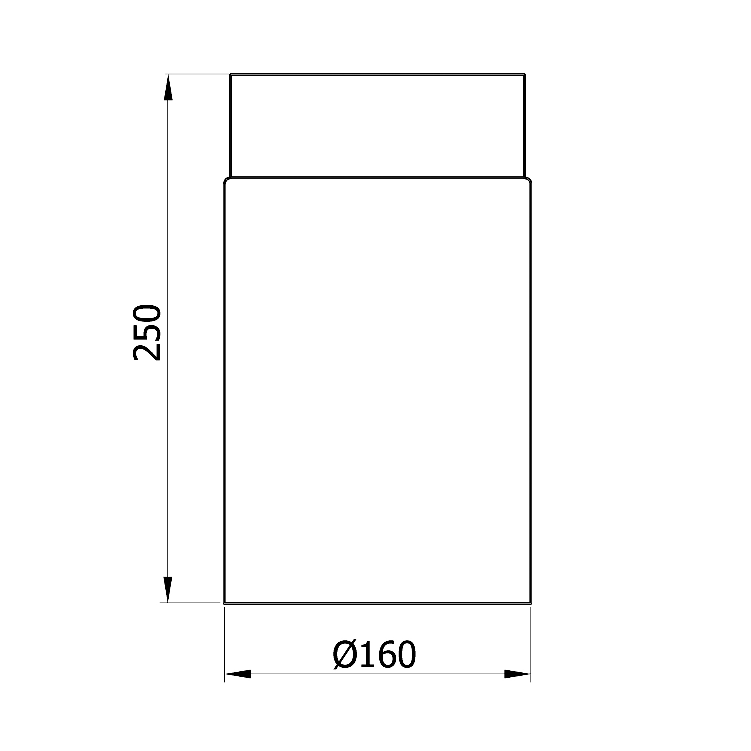 Raik Rauchrohr / Ofenrohr 160mm - 250mm gussgrau