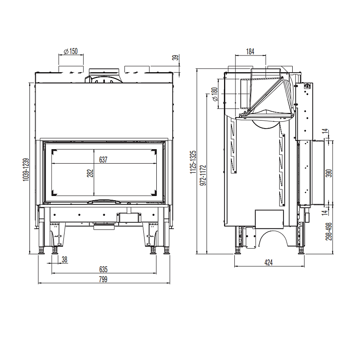 Austroflamm 75x39 S 2.0 Kamineinsatz