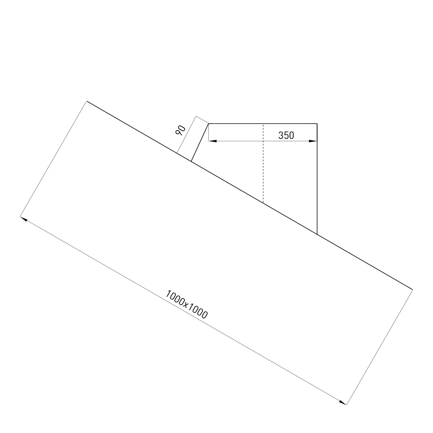 Opsinox Edelstahlschornstein 250mm Dachdurchführung DD3 5°-30°