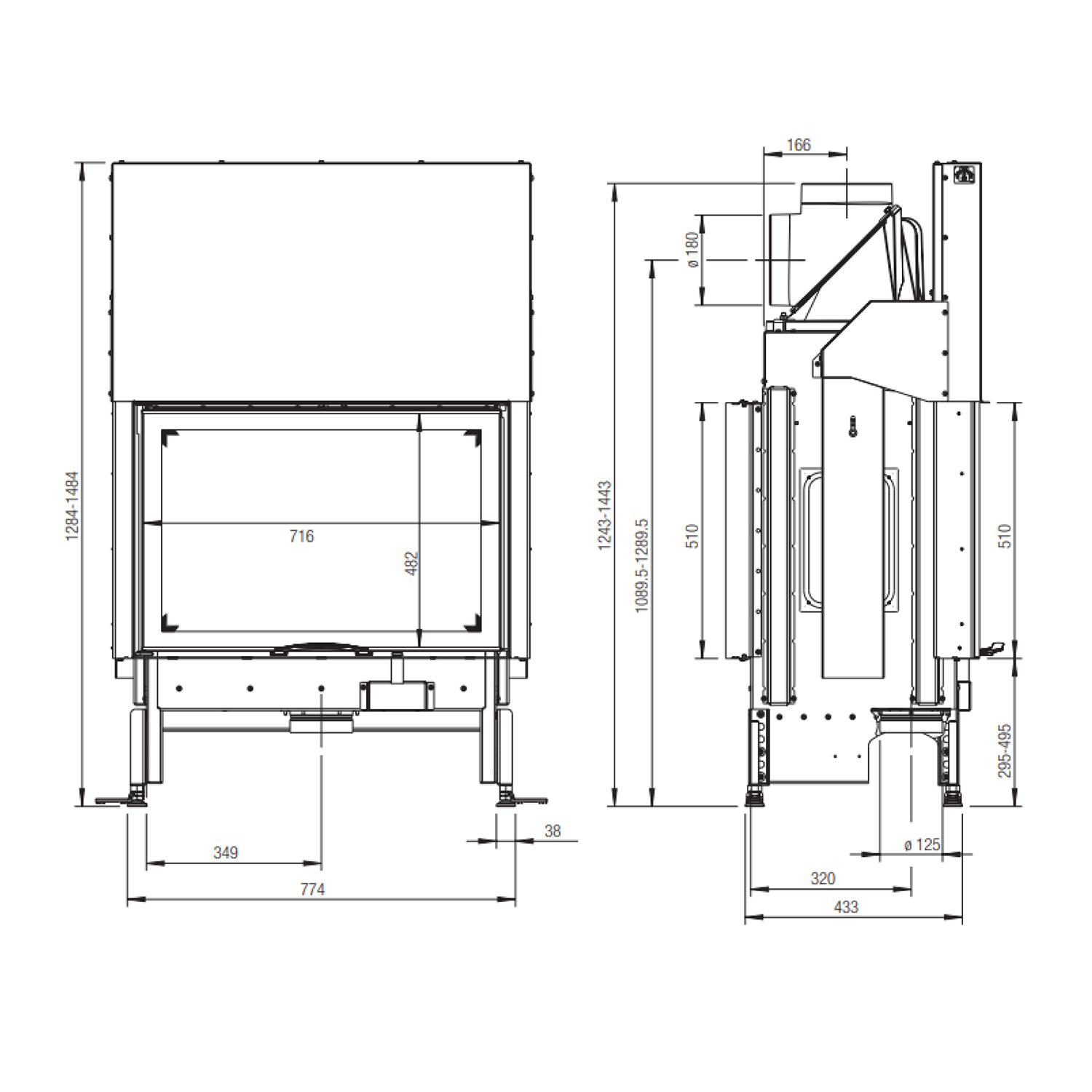 Austroflamm 75x51 S II 2.0 Kamineinsatz Tunnel