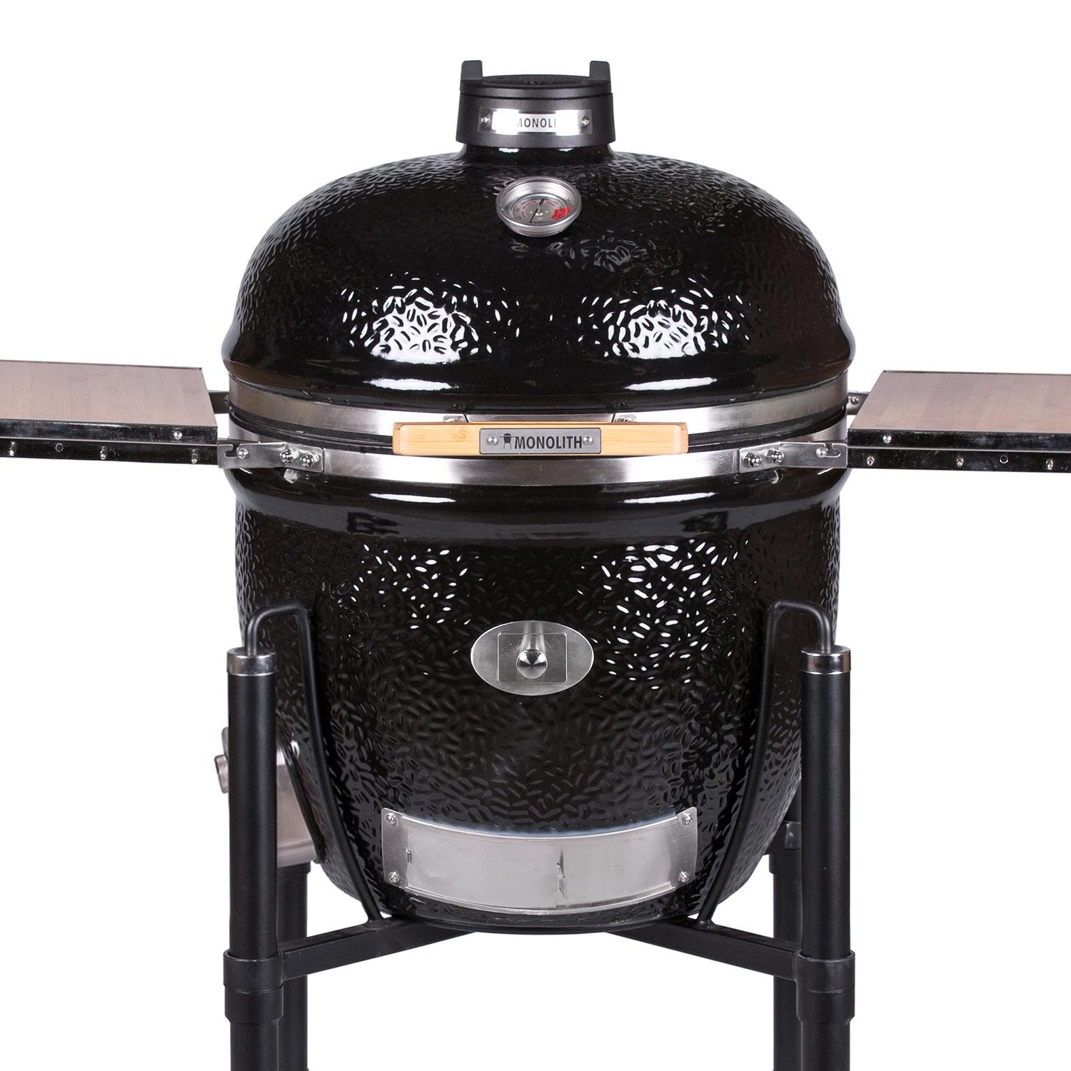 MONOLITH LeCHEF BBQ GURU Keramikgrill PRO-Serie 2.0 Schwarz mit Gestell und Seitentischen