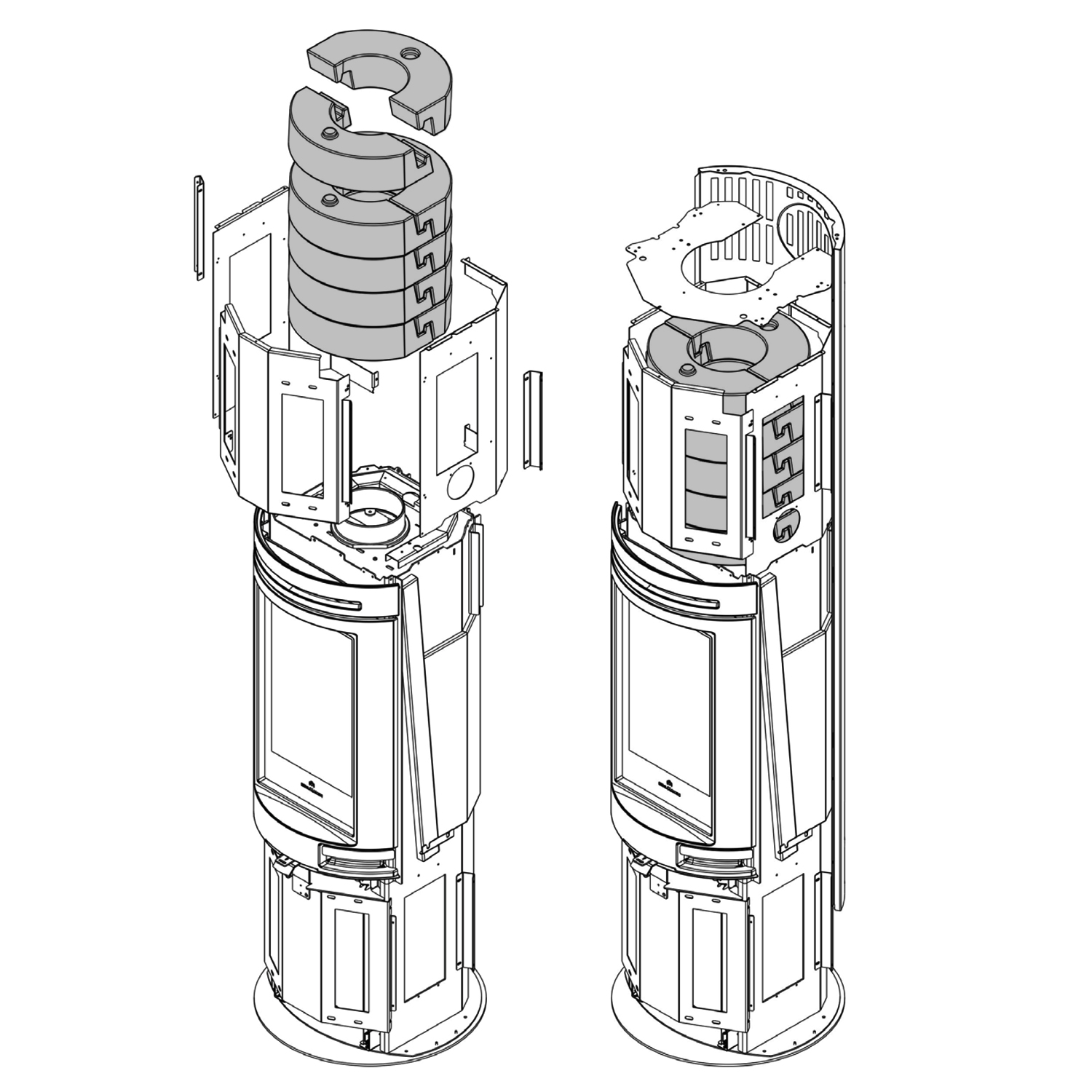 Edilkamin 40 kg Speichersteine für Tally S und Tally Up S