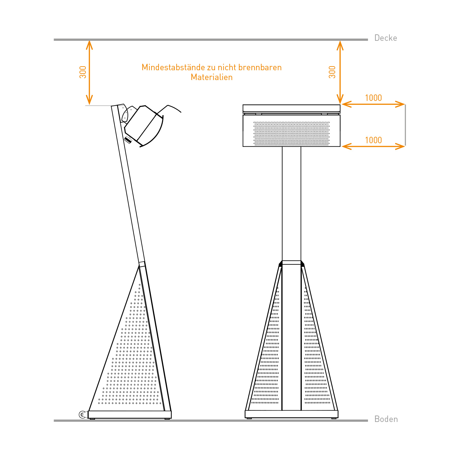 HEATSTRIP Gas-Standheizer 50 mbar tragbar Outdoor