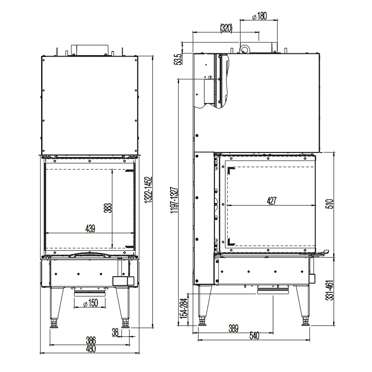 Austroflamm 48x51x51 S3 2.0 Kamineinsatz