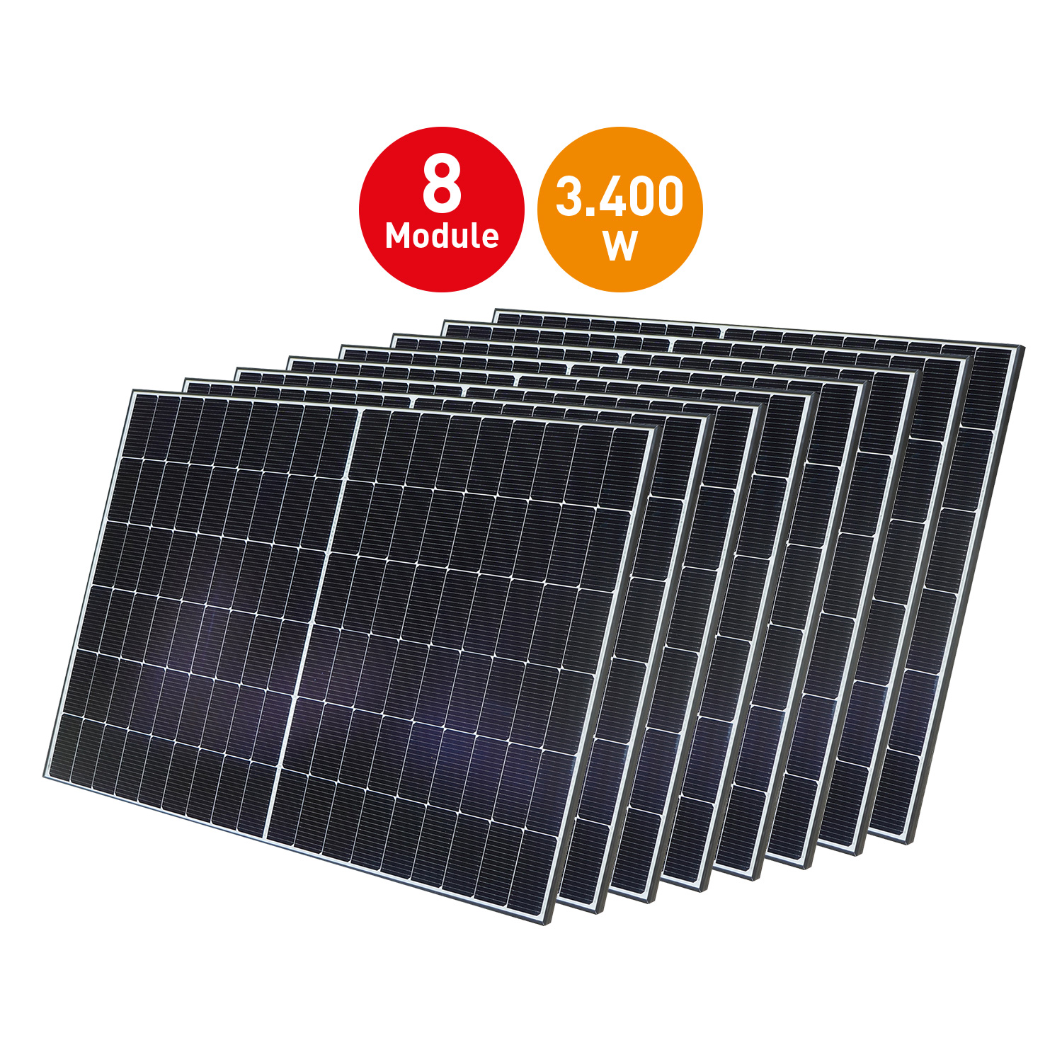 8x Linuo Solar Photovoltaikmodul 425 Watt