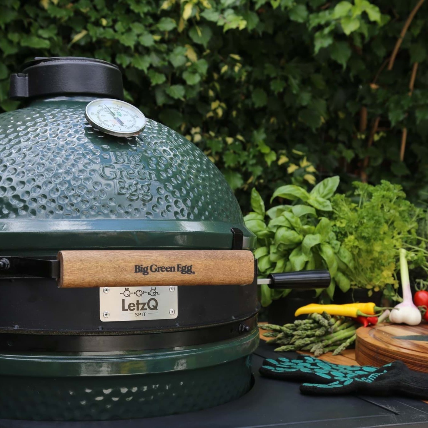 Big Green Egg Rotisserie LetzQ mit Motor für Large