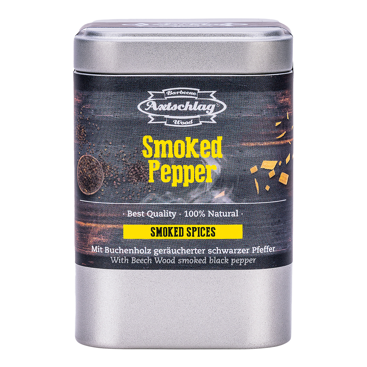 Axtschlag Smoked Spices Geräucherter Schwarzer Pfeffer 80 g Dose