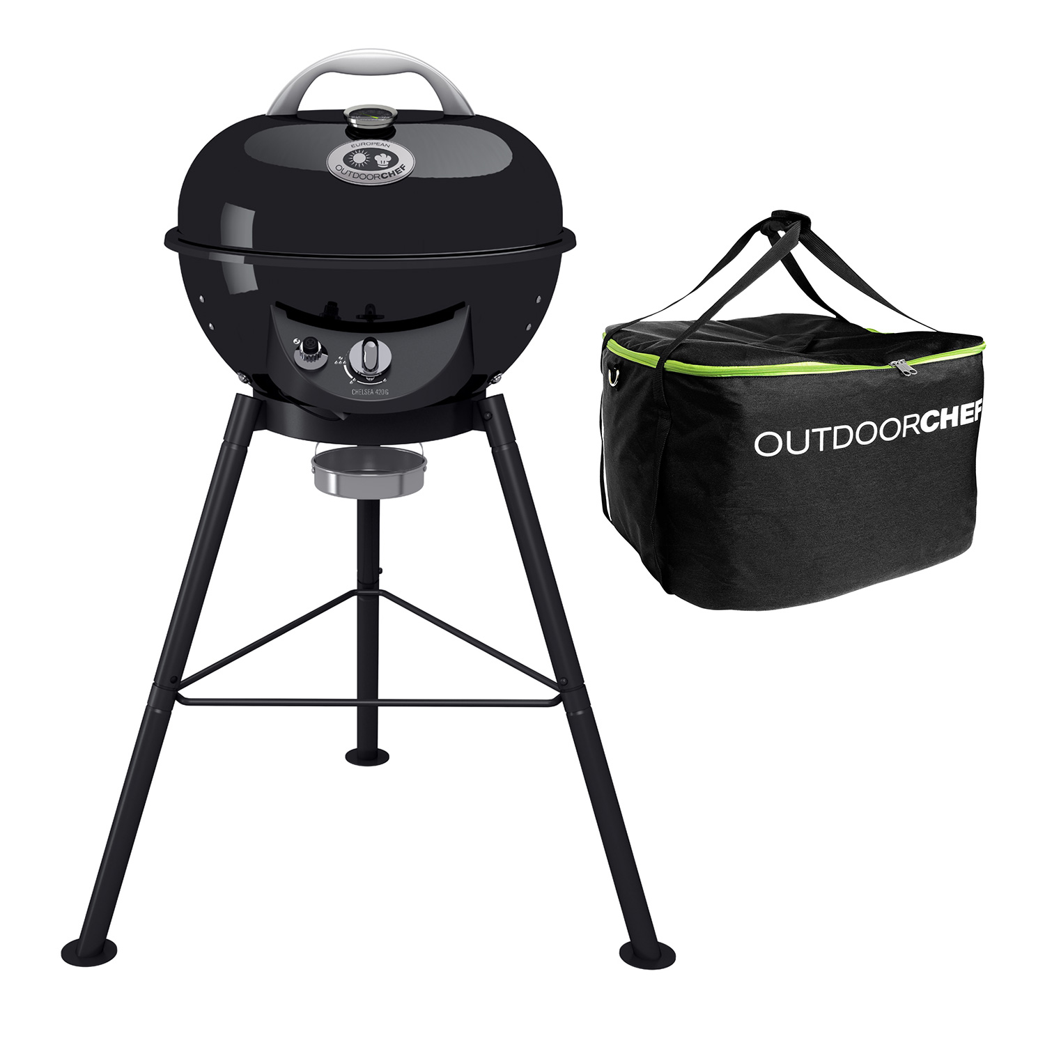 Outdoorchef Chelsea 420 G Gas-Kugelgrill + Tragetasche Camping