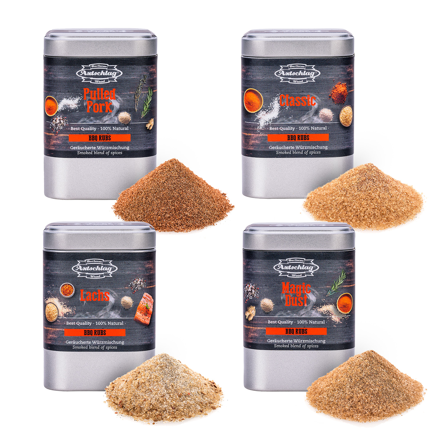 Axtschlag Smoked BBQ Rub Lachs 170 g Dose