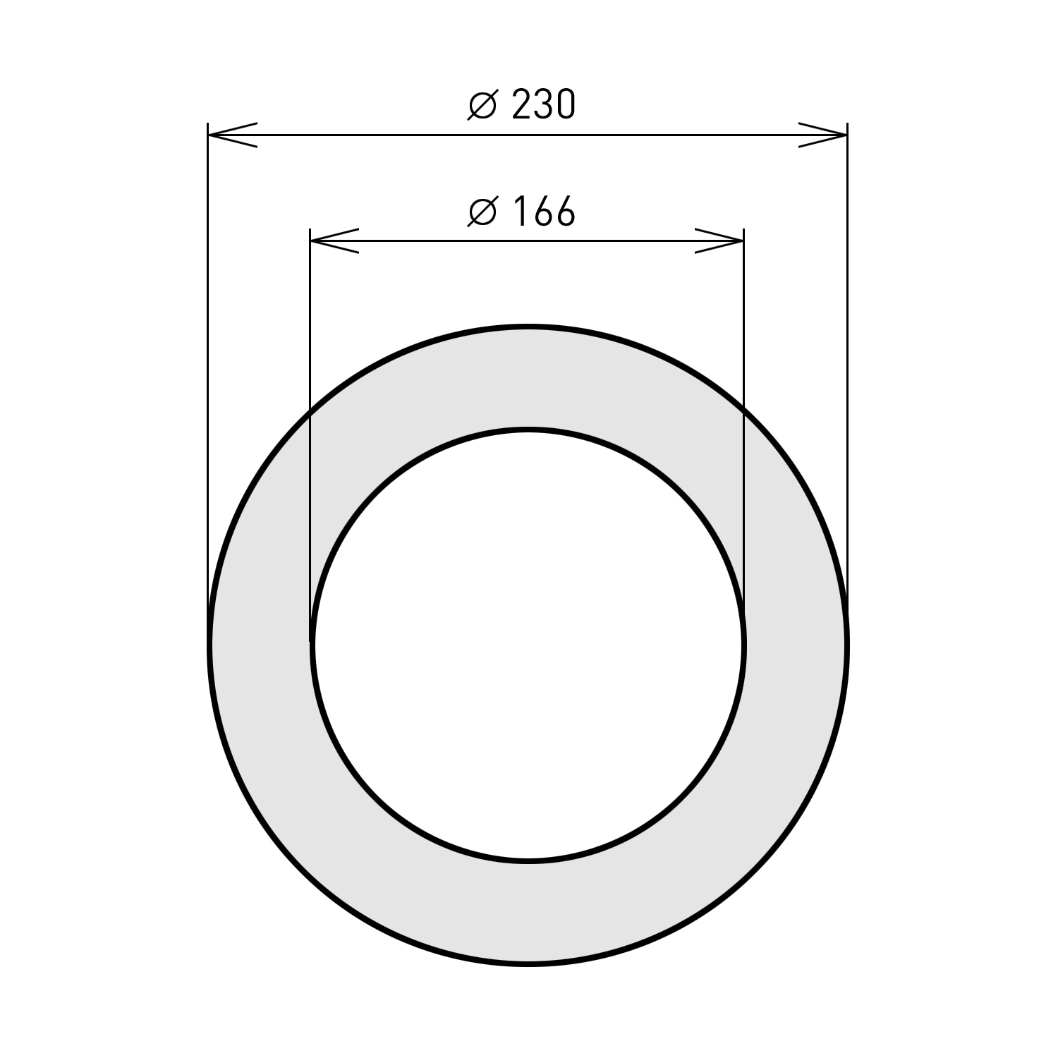 Raik Rauchrohr / Ofenrohr 160mm - Wandrosette gussgrau