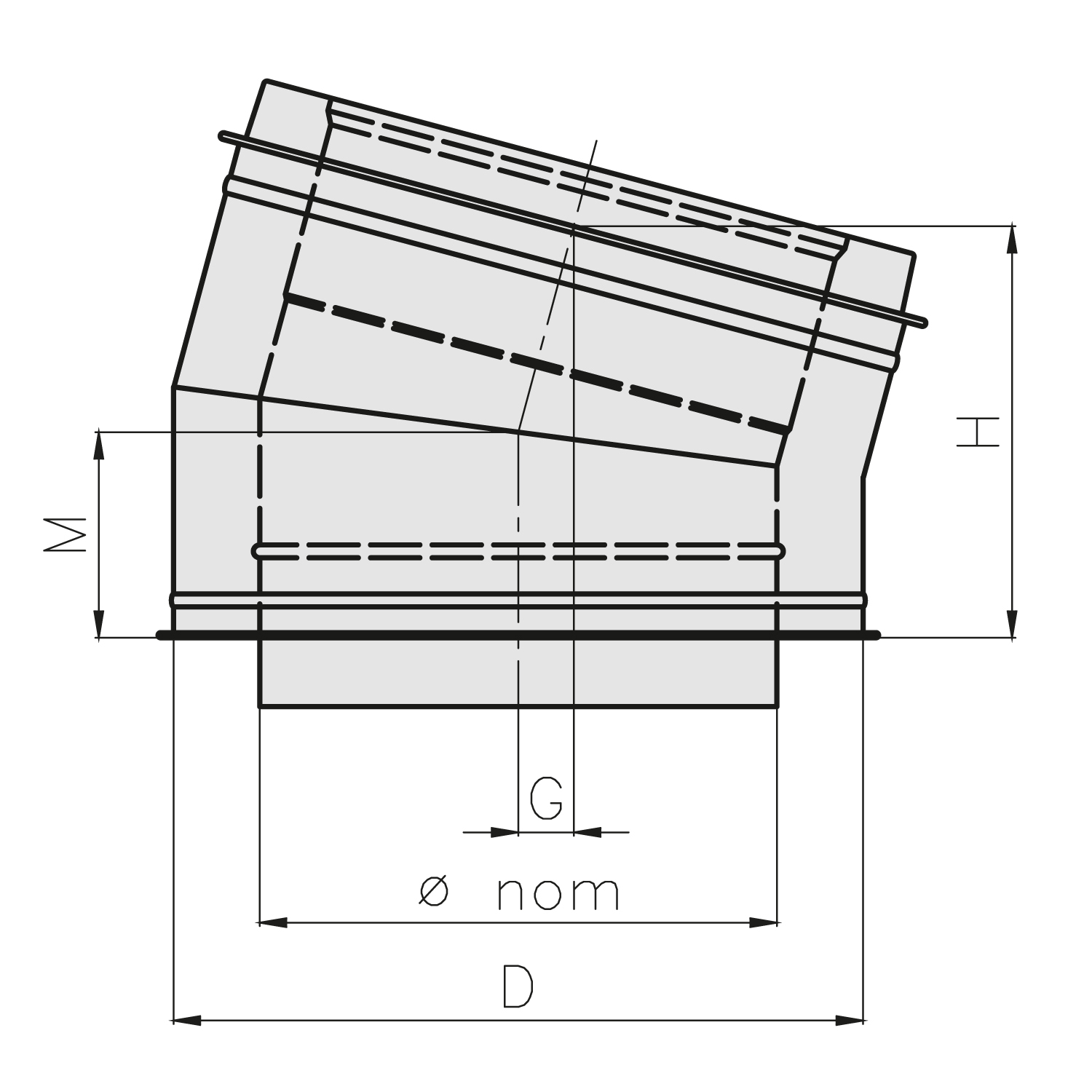 Opsinox Edelstahlschornstein 200mm Bogen 15° BO1