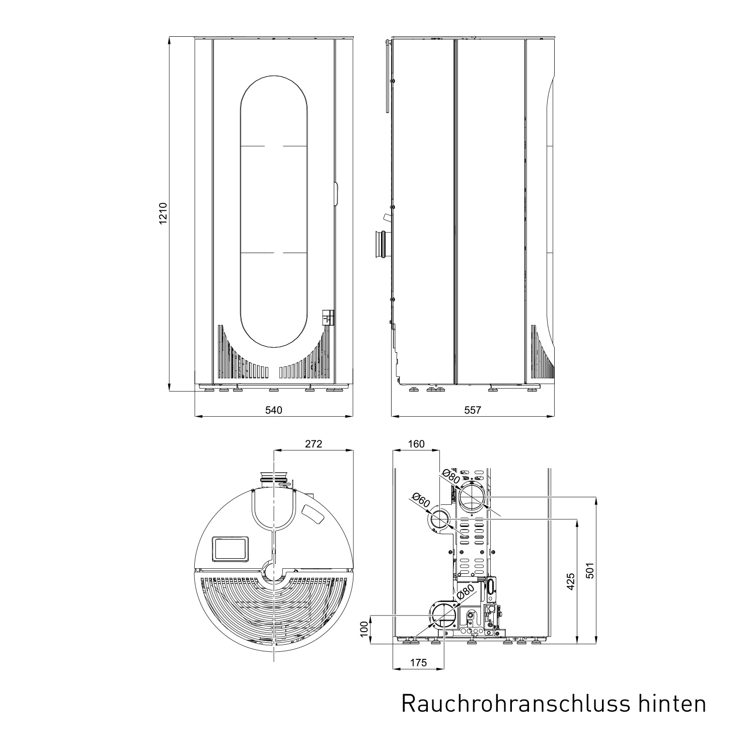 Haas+Sohn HSP 4.0 F3-06 RLU Pelletofen Weiß