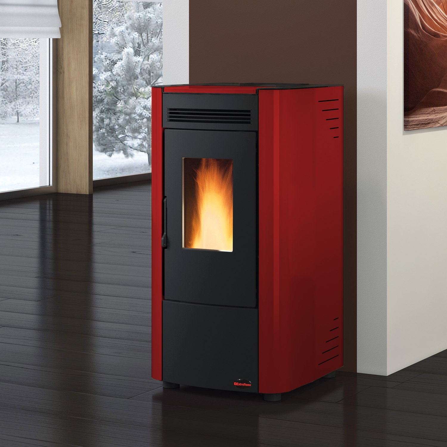 Extraflame Ketty EVO 2.0 Pelletofen Bordeaux