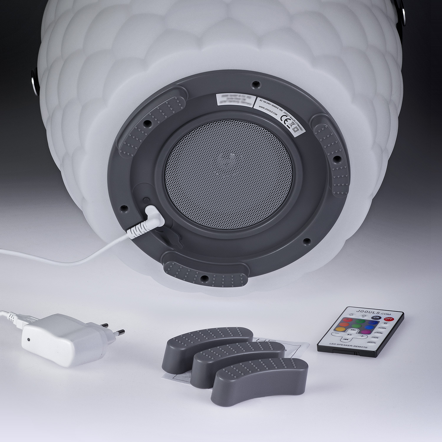 JOOULS The JOOULY Bowl Ltd. Getränkekühler mit Bluetooth-Lautsprecher und LED-Beleuchtung - Wabenstruktur