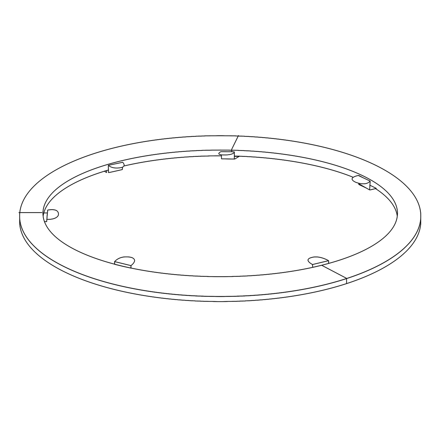 OFYR Hitzeschutzring Teakholz für 100-er Grill & Feuerstelle