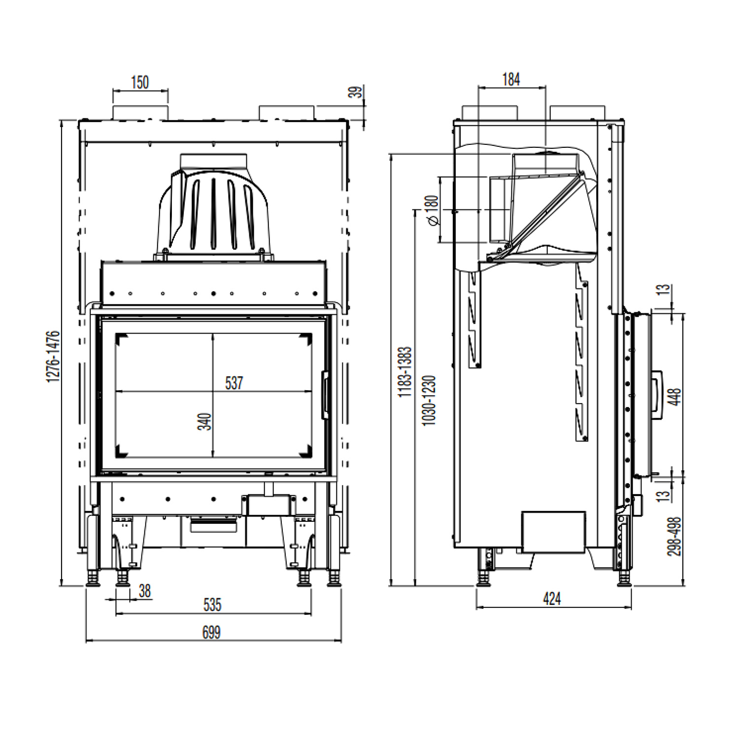 Austroflamm 65x45 K 2.0 Kamineinsatz