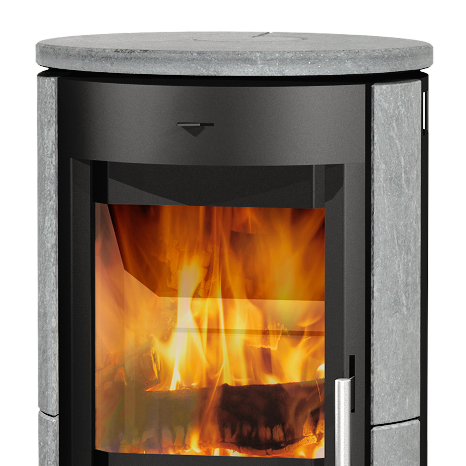 Fireplace Zaria Kaminofen Stahl Schwarz | Speckstein