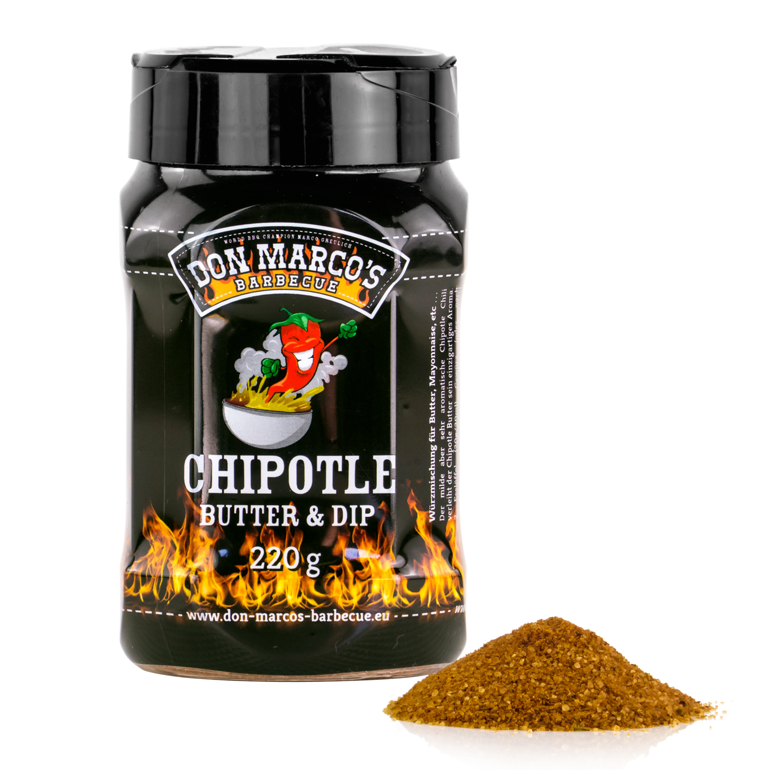 Don Marco´s Rub-Set: PigWing® Seasoning, Pork Powder, Chipotle Butter & Dip Seasoning, BBQ-Booster