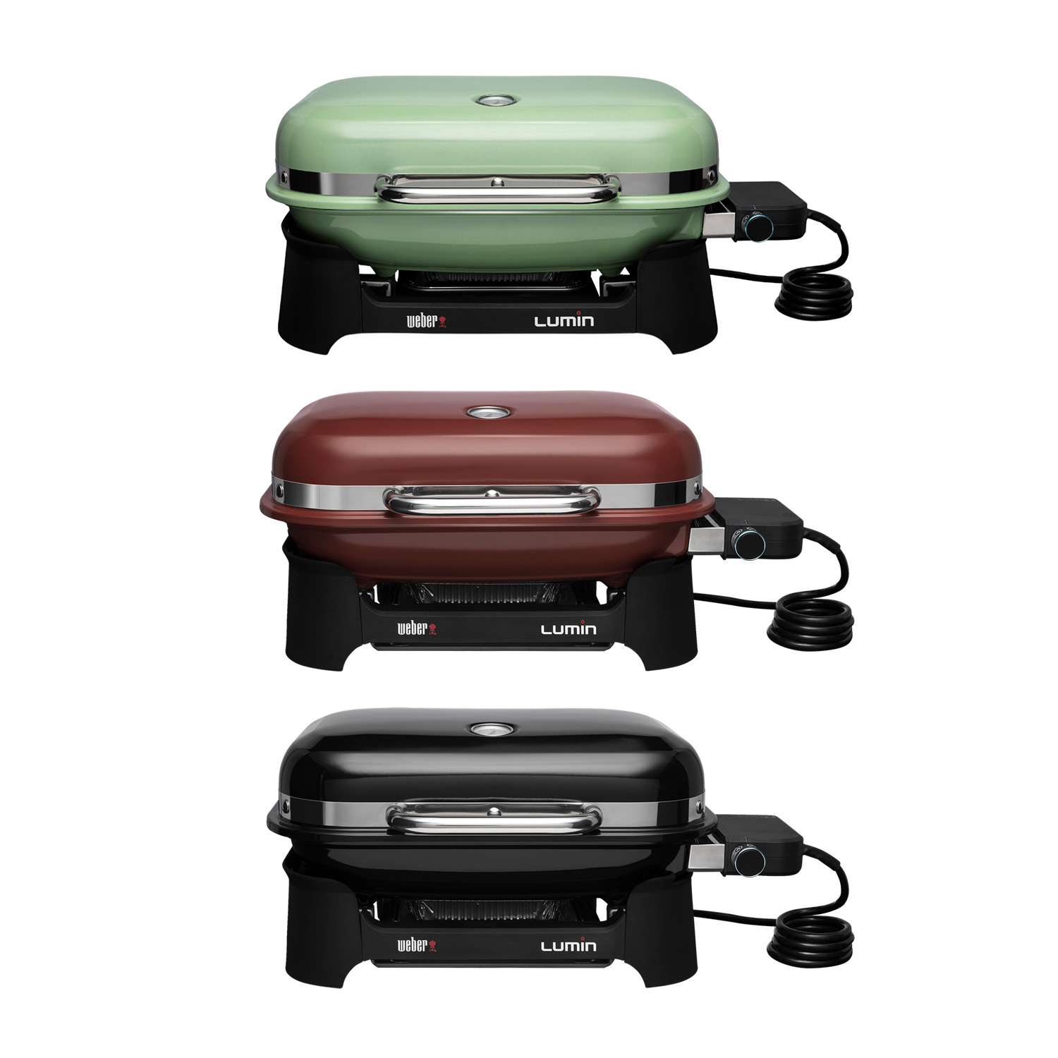 Weber Lumin Compact Elektro-Tischgrill Rot