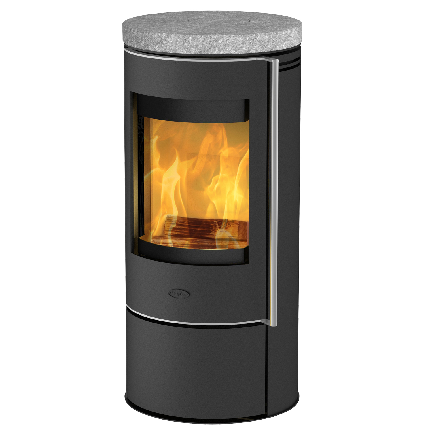 Fireplace Rondale Kaminofen Stahl Schwarz | Topplatte Speckstein