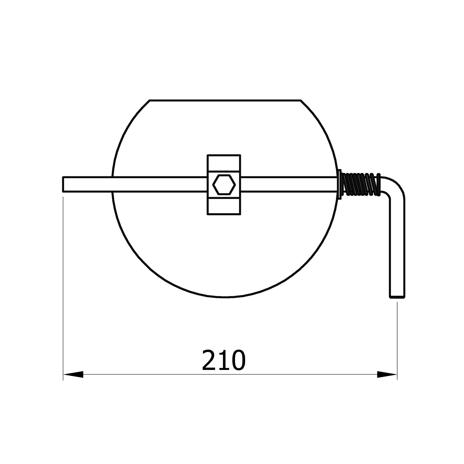 Raik Rauchrohr / Ofenrohr 180mm - Drosselklappe schwarz