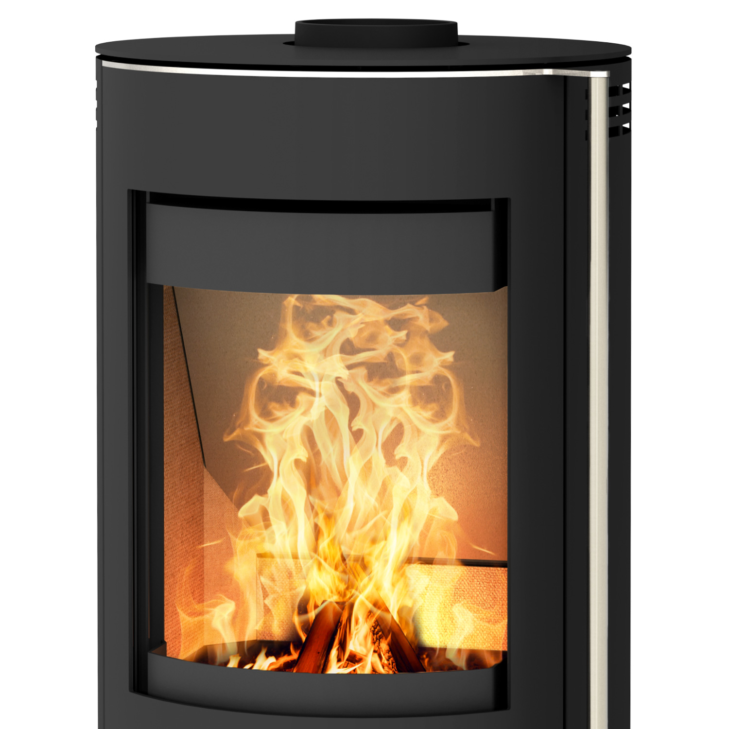 Fireplace Elite Livorno Kaminofen Glas Schwarz