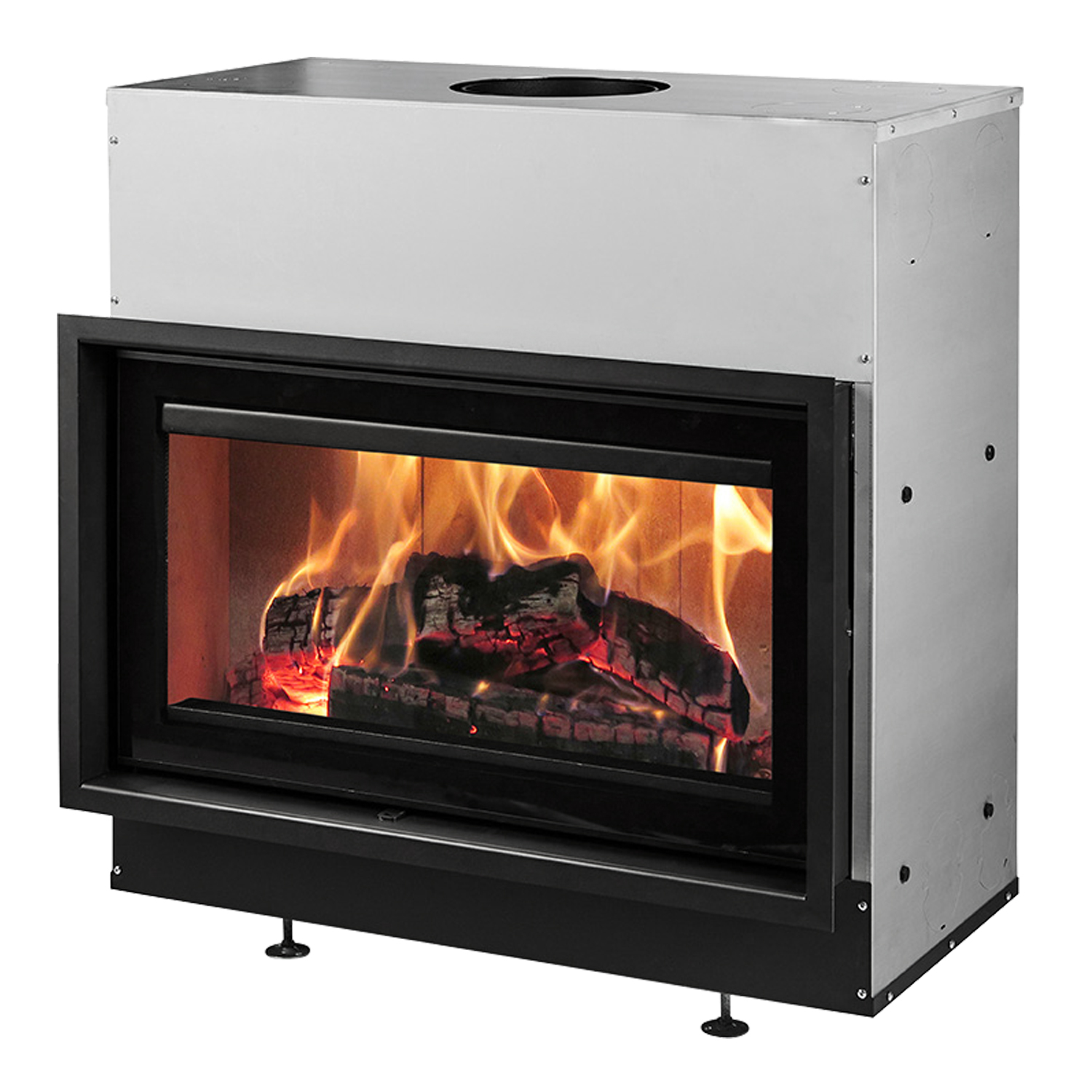 Dovre Vista 802C/V2 Kamineinsatz mit Vermiculit-Platten im Brennraum