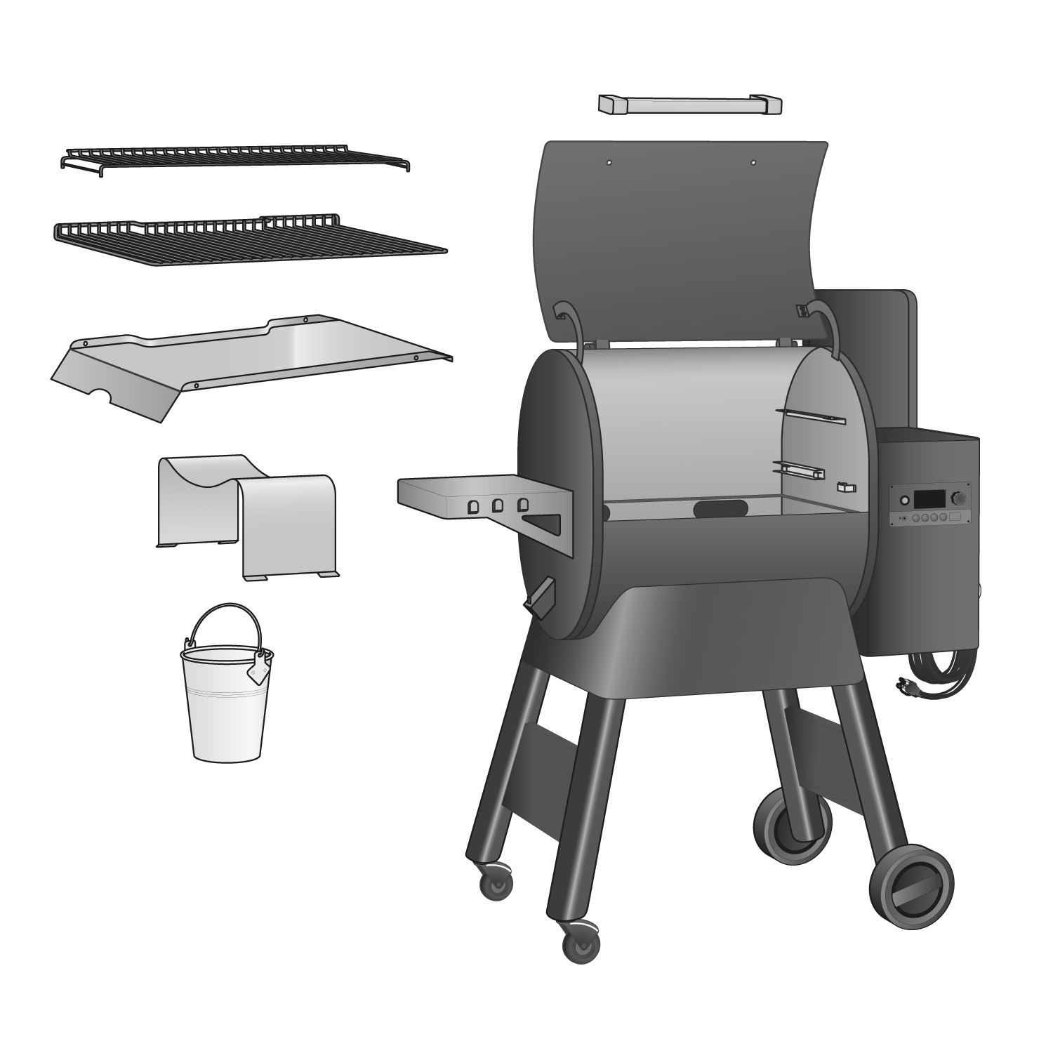 Traeger IRONWOOD 885 Pellet Grill schwarz