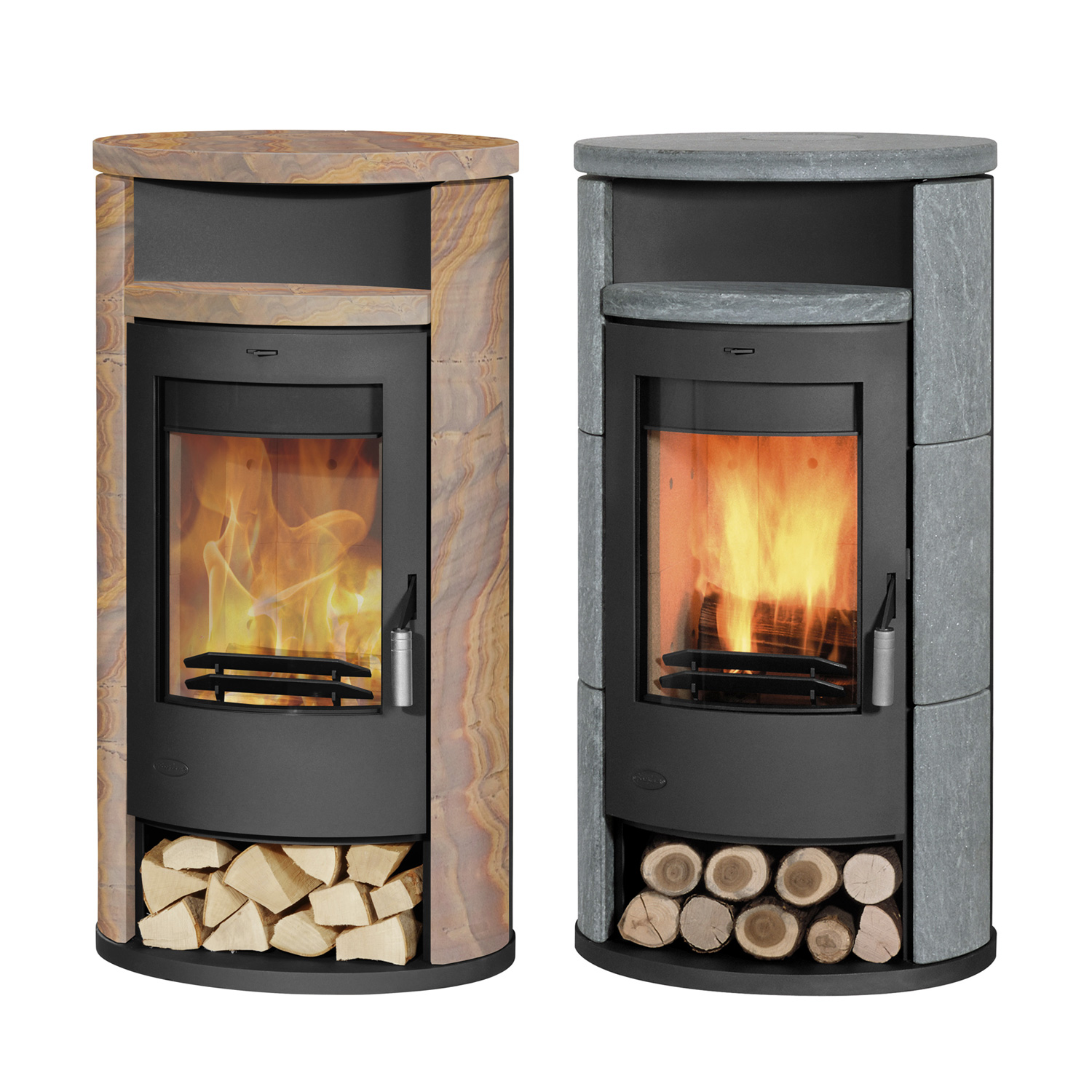 Fireplace Alicante Kaminofen Stahl Schwarz | Speckstein