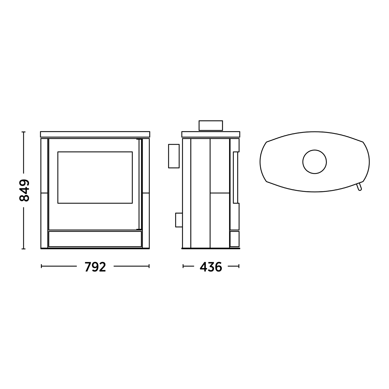 Fireplace Adamis Kaminofen Stahl Schwarz