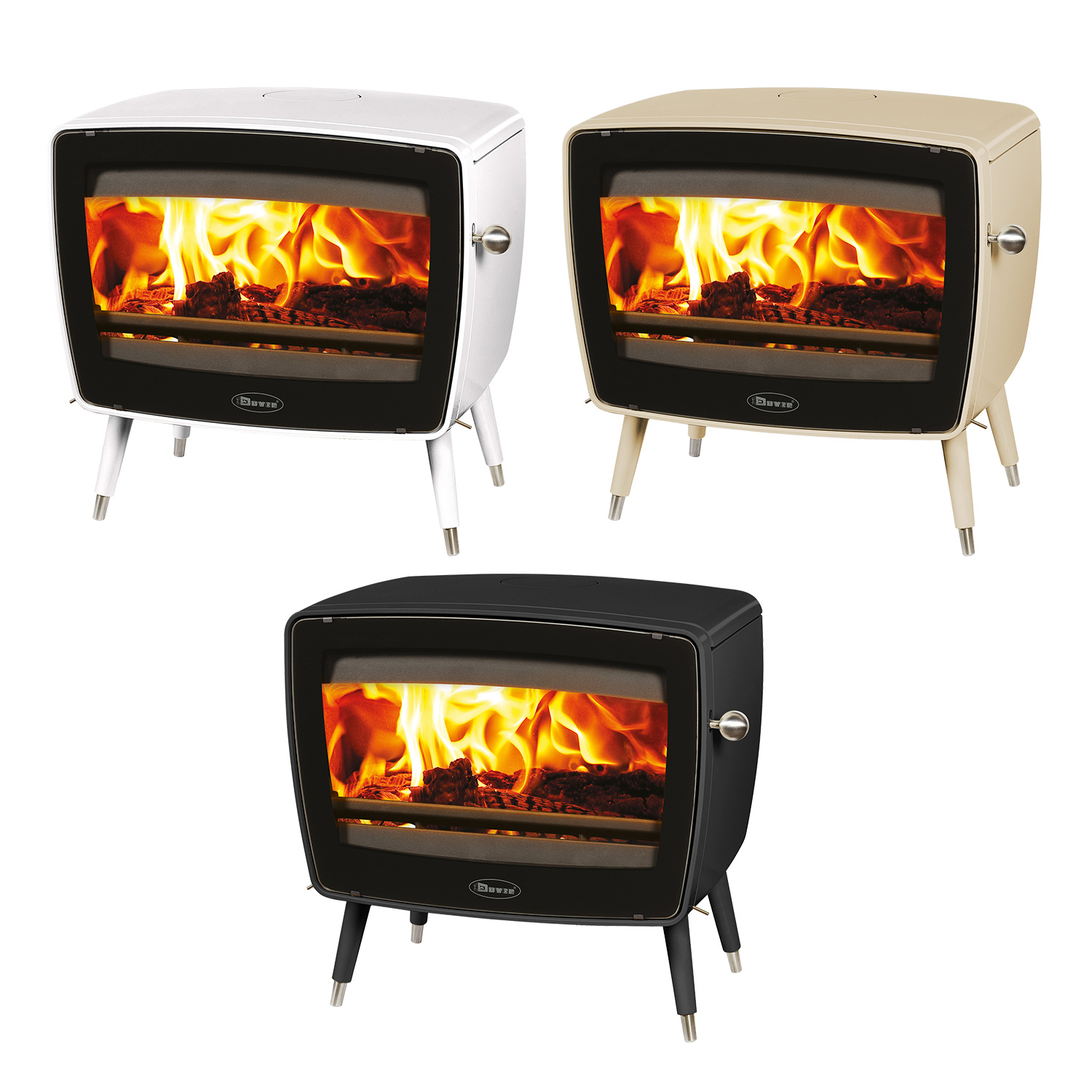 Dovre Vintage 50 Kaminofen Gusseisen Weiß emailliert